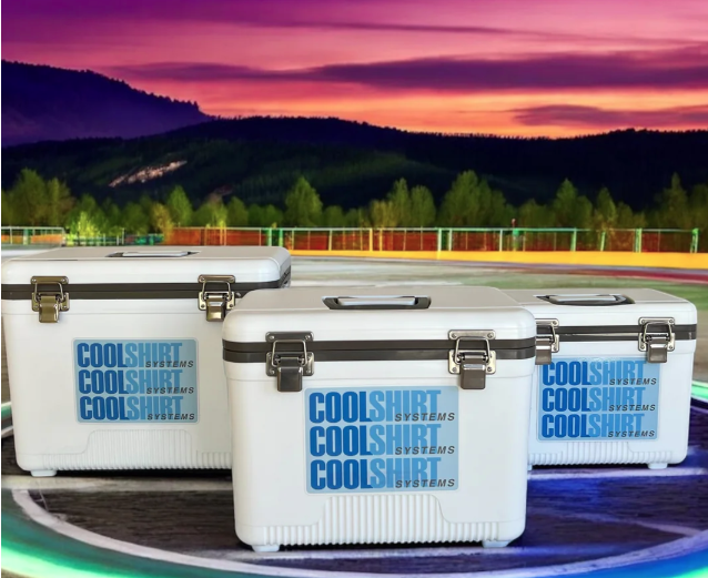 A promo image of the coolshirt cooler offerings
