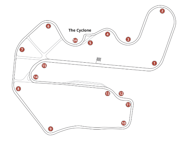 A track map of thunderhill east