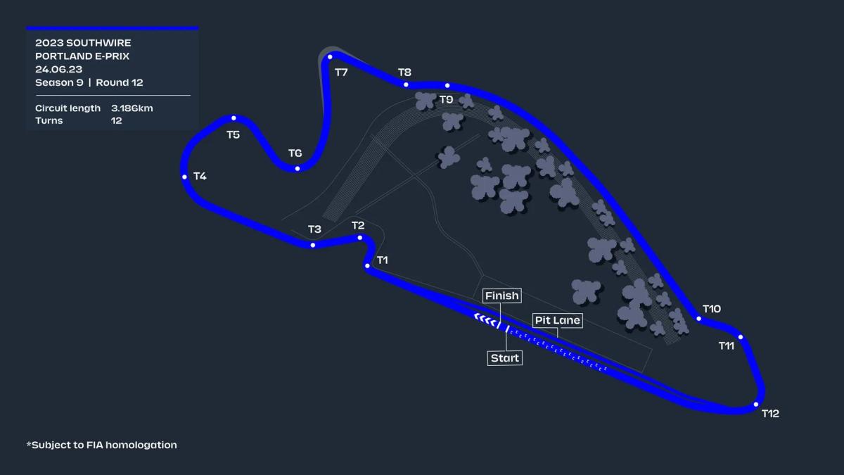 The FIA "official" track map and turn numbering for PIR.